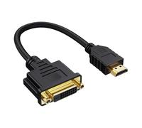 Ksywydu HDMI to DVI Cable Adapter, Female DVI to Male HDMI Bi-Directional Dual Link Converter, 1ft / 0.3m AV Cable, Supports 1080p Full HD 60Hz for TV, PC, Gaming Console, Monitor, Projector