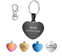 KSZ Stainless Steel Pet Id Tags Personalized Customized cat and Dog Tags Engraved Front/Back For With Different Shapes color (small)