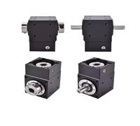 KSZHZYMGX 1pcs 90° Right Angle Steering Gear Commutator For Nema 23 Stepper Motor 60mm Servo T-shaped L-shaped Cross Shaped Reducer(Single hole-14 input)