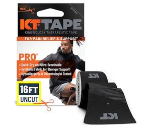 KT Athletic Tape Pro Synthetic Uncut Roll- 16 Feet Black