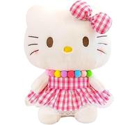 KT Cat Plush Toy, KT Cat Plush Doll Stuffed Doll Cute Anime Plush Pillow Soft Plushie Stuffed Animals Plush Hugging Pillow Cartoon Decoration Suitable for Kids Birthdays