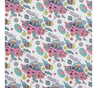 Kt KILOtela - Cotton Patchwork Fabric, Digital Print, Sewing, Crafts, 140 cm Wide, Choice of 50 in 50 cm, Rick and Morty, Spaceship, Pink