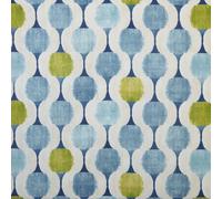 Kt KILOtela - Digital printed canvas fabric, decoration, upholstery, cushions, curtains, bedspreads, bags, tablecloths, width 280 cm, length choice of 50 in 50 cm, geometric, green, blue
