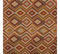 Kt KILOtela - Printed Canvas Fabric - 100 cm Length x 280 cm Width | Ethnic Geometric, Kilim - Orange ─ 1 Metre