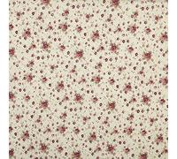 Kt KILOtela - Printed Canvas Fabric Decoration Blackboard Cushion Curtains Bedspreads Handbags Tablecloths Crafts 100cm Long x 280cm Wide Flowers Pink Red - 1 Metre