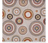 Kt KILOtela - Printed Canvas Fabric - Polycotton - Size: 100 cm length x 280 cm width | Mandalas - Multicolor