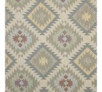 Kt KILOtela - Upholstery Fabric, Jacquard Chenille, Upholstery Chairs, Cushions, Headboard, Sofa, Bags, Heavy Duty, 100 cm Length x 280 cm Width, Ethnic Diamonds, Beige, Brown, Lilac - 1 m