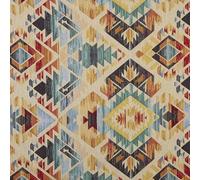 Kt KILOtela - Upholstery Fabric, Jacquard Gobelino, Upholstery Chairs, Cushions, Headboard, Sofa, Bags, Wear-resistant, Width 280 cm, Choice of Length 50 in 50 cm, Ethnic, Samba, Multicolor