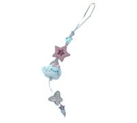 (KT, One size) Crystal Beads Kitty Five-Pointed Star Hang Tags New Year Jewelry Making Tassels Keyring Pendant for Keychain Crafts