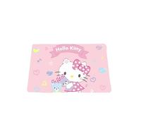 (KT-Pink) Kuromi Melody Non-slip Anime Flannel Mat Bathroom Plush Rug Carpet Home Decor