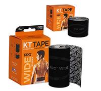 KT Tape McDavid Pro Wide, Precut Strip(10 Each), Black, 10 Inch (Pack of 10)
