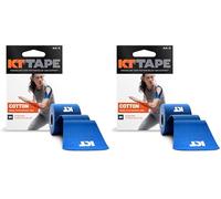 KT Tape Original, Pre-cut, 20 Strip, Cotton, Blue (Pack of 2)