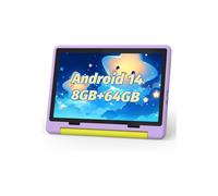 KT1016P Kids Tablet 10-Inch Android 14, Octa-Core, 8GB/64GB, Parental Controls, KIDOZ, 5G WiFi, MicroSD up to 1TB, Dual Cameras, Purple