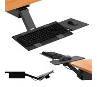 KT2 Adjustable Height Standing/Sit Keyboard Drawer - Slide Out with Mouse Pad Holder