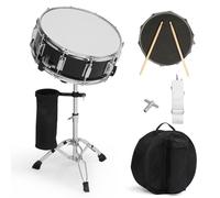Ktaxon 14 x 5.5 inches Snare Drum Set, Marching Snare Drum Kit for Students Beginners, Comes with Stand Sticks, Key, Bag, Mute Pad and Adjustable Straps (Black)