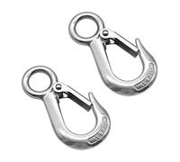 KtbeYTi 2 Pcs 304 Stainless Steel Cargo Lifting Snap Hook with Latch 200KG