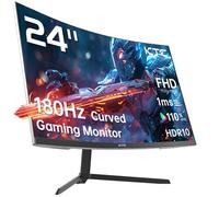 KTC 24 Inch Curved Monitor, FHD 1080P@180Hz Gaming Monior with 1500R VA Panel, 1ms MPRT, FreeSync/G-Sync, HDR10, 110% sRGB, VESA, HDMI 2.0 / DP 1.4 Compatible with Desktop, Laptop, PS5, Xbox and More