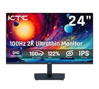 KTC 24 inch QHD 100Hz Computer Monitor IPS 2K, 1300:1 Contrast, Anti-Blue Light Screen, 122% sRGB, Support FreeSync and GSync, HDMI2.0/DP/Earphone for Gaming and Office Working H24T27