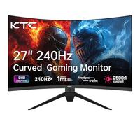KTC 27 Inch 240Hz Curved Gaming Monitor, 1000R VA, QHD 2K (2560x1440p), 2500:1 Contrast, Adaptive Sync, 1 x DP 1.2 (240hz) / 2 x HDMI 2.0 (144hz) / Earphone, VESA, Tiltable, Computer Monitor for Gamer