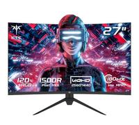 KTC 27 Inch QHD Curved Gaming Monitor, 2K@180Hz 1440P Monitor with 1500R VA Panel, 1ms MPRT, Adaptive Sync, HDR10, 132% sRGB, VESA, HMDI 2.0 / DP 1.4 for Desktop, Laptop, PS5, Xbox and More