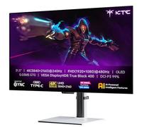 KTC 32 Inch 4K OLED Monitor, Dual Mode 4K@240Hz / 1080P@480HZ Gaming Monitor, 0.03ms, Adaptive Sync, HDR Ture Black 400, HDMI 2.1, DP 1.4, Full Function 65W USB C, 3 x USB A 3.0, KVM,Dual Speaker
