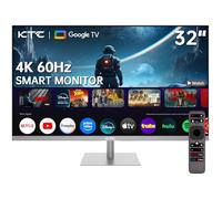 KTC 32 Inch 4K Smart Monitor with Google TV System UHD 3440x2560P Hey Google Voice Remote Netflix Licensed Dolby Audio HDR KVM Technology WiFi Bluetooth 65W PD Type C Fast Charger VESA Support