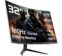 KTC 32 Inch Curved Monitor VA 1500R, 2K QHD 1440P@180Hz Gaming Monitor, 1ms MPRT, Adaptive Sync, HDR10, 122% sRGB, VESA, HMDI 2.0 / DP 1.4 Compatible with Desktop, Laptop, PS5, Xbox and More