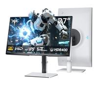 KTC Gaming Monitor 27 Inch | 2K@200Hz (OC 210Hz) | Built-in Speakers | Fast IPS Panel | 1ms Response Time (MPRT) | 450 cd/㎡ Brightness, HDR400 | Adaptive Sync | 131% sRGB, 97% DCI-P3, ΔE＜2 | White