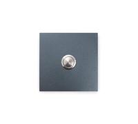 KTC-Home Premium Doorbell Anthracite - Curved Push Button - Size: 8 x 8 cm - RAL 7016 - UV and Weather Resistant - Powder Coated