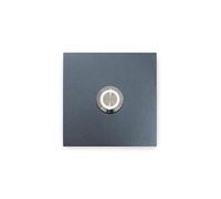 KTC-Home Premium Doorbell Anthracite - LED Push Button White - Size: 7 x 7 cm - RAL 7016 - UV and Weather Resistant - Powder Coated