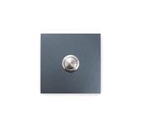 KTC-Home Premium Doorbell Anthracite - Various Sizes & Push Button - UV & Weather Resistant - Powder Coated (Curved Push Button without LED, 6 x 6)