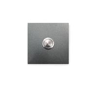 KTC-Home Premium Doorbell Iron Glimmer - Various Sizes & Push Button - UV & Weather Resistant - Powder Coated (Curved Push Button Without LED, 6 x 6 cm)
