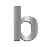 KTC-HOME - Premium Stainless Steel House Number with Mounting Material - Arial - Height 20 cm - Satin K230 - Rustproof & Weatherproof House Number Plate - House Number B -
