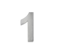 KTC-HOME - Premium Stainless Steel House Number with Mounting Material - Arial - Height 20 cm - Satin K230 - Rustproof & Weatherproof House Number Plate - House Number 1 -