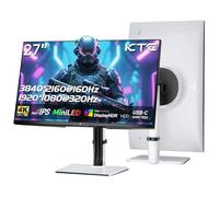 KTC MiniLED Gaming Monitor 27 Inch | 4K@160Hz, FHD@320Hz Seamless Switching | 1152 Zoll Local Dimming | VESA Display HDR1400 | 1ms Response Time | Adaptive Sync | 145% sRGB | KVM | White | M27P6