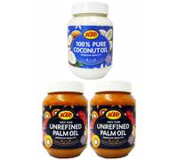 KTC Oil Combo Pack - KTC Unrefined Palm Oil 500ml x2 - KTC Pure Coconut Oil 500ml x1 (3 Pack)