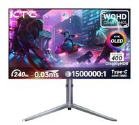 KTC OLED Gaming Monitor 27 Inch | 1440P OLED | 2K@240Hz, 0.03ms | DisplayHDR True Black 400 | Adaptive Sync | 136% sRGB | HDMI 2.1, DP 1.4, USB C (PD 65W, DP Alt), USB A 3.0, KVM | Adjustment Stand