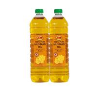 KTC Pure Mustard Oil 1Ltr Traditional and Perfect Blend Oil Product of India Pack of 2