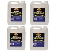 KTC White Vinegar 5 Litre - Perfect for Pickling, Cleaning, Baking, Marinades and Sauces & Cheese Making - 5 Litre Bottle - Produced in The UK (4 Pack)