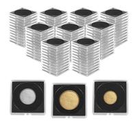 KTCINA 100Pcs Coin Snap Holders Dollar Holders 5 Size Clear Coin Capsules Cases for Collectors with Black Gasket 20/25/30/35/40mm Silver Dollar Protection Cases for Coins Collection Supplies(20-40mm)