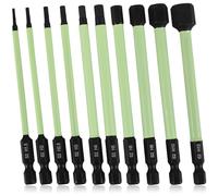 KTCINA 10Pcs Hex Head Allen Wrench Drill Bit Set S2 Alloy Steel Magnetic Tip Hex Key Drill Bit Set Impact Driver Hex Head with 1/4" Shank Metric Hex Screwdriver Bit Kit for Nuts Bolts
