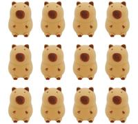 KTCINA 12 Pcs Capybara Stress Relief Toys Squishy Capybara Stress Balls Squeeze Toy Fun Animal StressRelief Ball for Kids and Adults, Dough Ball Sensory Toys Party Favors, Classroom Prizes