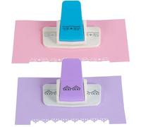 KTCINA 2Pcs Border Punch, Border Edge Craft Punch Flower Design Embossing Paper Punch, Handmade DIY Paper Edge Puncher for Crafting Scrapbooking Paper Cards DIY Arts Crafts (Style1)