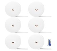 KTCINA 6Pcs Jelly Batting Roll Strips for Rugs, Cotton Blend Batting on a Roll Total 180m Polyester Blend Upholstery Cotton Rolls for Quilting, Throw Rugs, Fabric Tube Maker Needle Punched Maker Tool