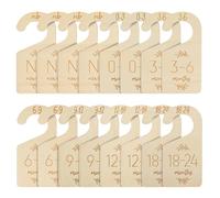 KTCINA 8/16Pcs Baby Wardrobe Dividers, Cute Pattern Toddler Baby Clothes Dividers from Newborn to 24 Month Baby Closet Organizers Nursery Hanger Baby Closet Dividers for Infant Toddler Baby(16Pcs)