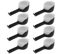 KTCINA 8Pcs Seal Pour Food Bag Clip, Snack Bag Clips That Pour Food Storage Sealing Clips with Pouring Spouts Reusable Bag Clip with Pour Spout for Food Storage Cereal Potato Chip (Black, 8Pcs)
