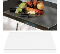 KTCINA Acrylic Cutting Board, Non Slip Clear Chopping Board with Lip Edge 3mm Thicken Clear Kitchen Counter Chopping Board Acrylic Worktop Saver for Cutting Meat Vegetable Cheese Fruit - 45x35cm