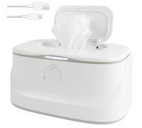 KTCINA Baby Wipe Warmer Dispenser with LED Light, USB Baby Wipe Warmer 3 Mode Adjustable Temperature Diaper Wipe Warmer Portable Baby Wipe Heater Warmer for Newborns Baby Nursery