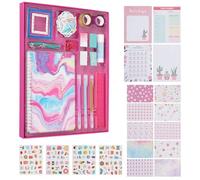 KTCINA DIY Journal Kit for Girls Ages 7 8 9 10 11 12 13 14 Year Old, DIY Scrapbook Kit Creative Diary Craft Supplies Scrapbook,Stickers & Diary Stationery Set, Arts and Crafts Kits for Tweens Teens
