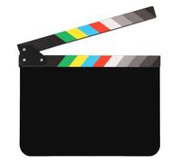 KTCINA Film Directors Clapboard, 10x12 In Acrylic Film Clapper Board Movie Clapperboard Movie Slate Cut Action Scene Slates for Movies, TV Shows, Studio Live, DIY Videos(Black C)